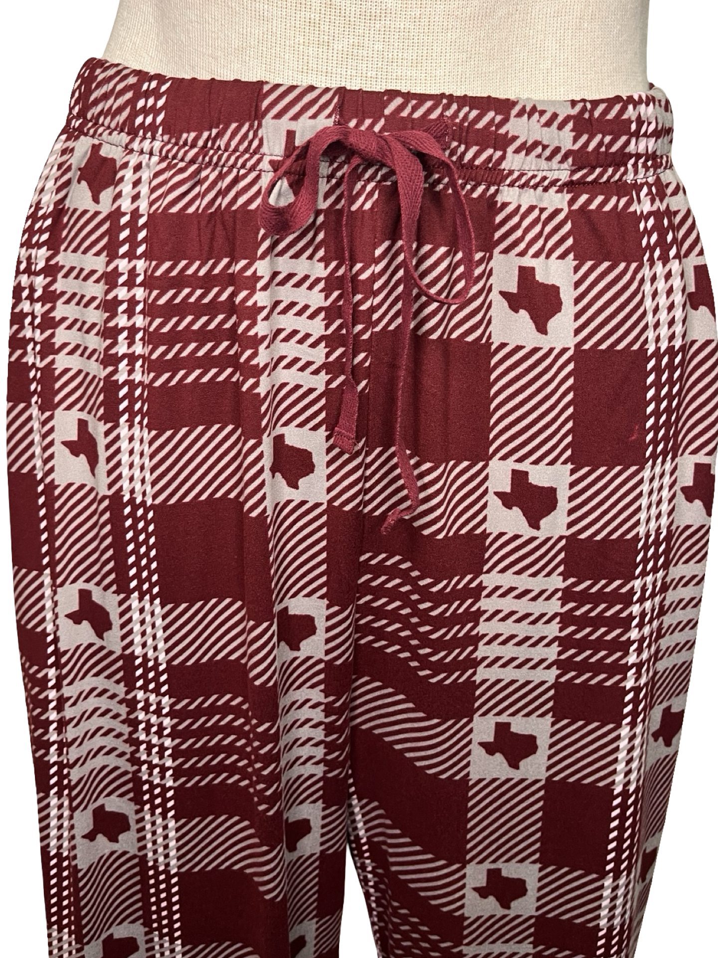 Howdy Plaid Men's Sleep Pants Maroon/Grey