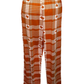 Texas Plaid Men's Sleep Pants Burnt Orange/White