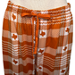 Texas Plaid Men's Sleep Pants Burnt Orange/White