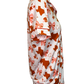 Put a Bow On It Short Sleeve Button Up Sleep Shirt White/Burnt Orange/Pink