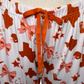 Put a Bow On It Sleep Pants White/Burnt Orange/Pink