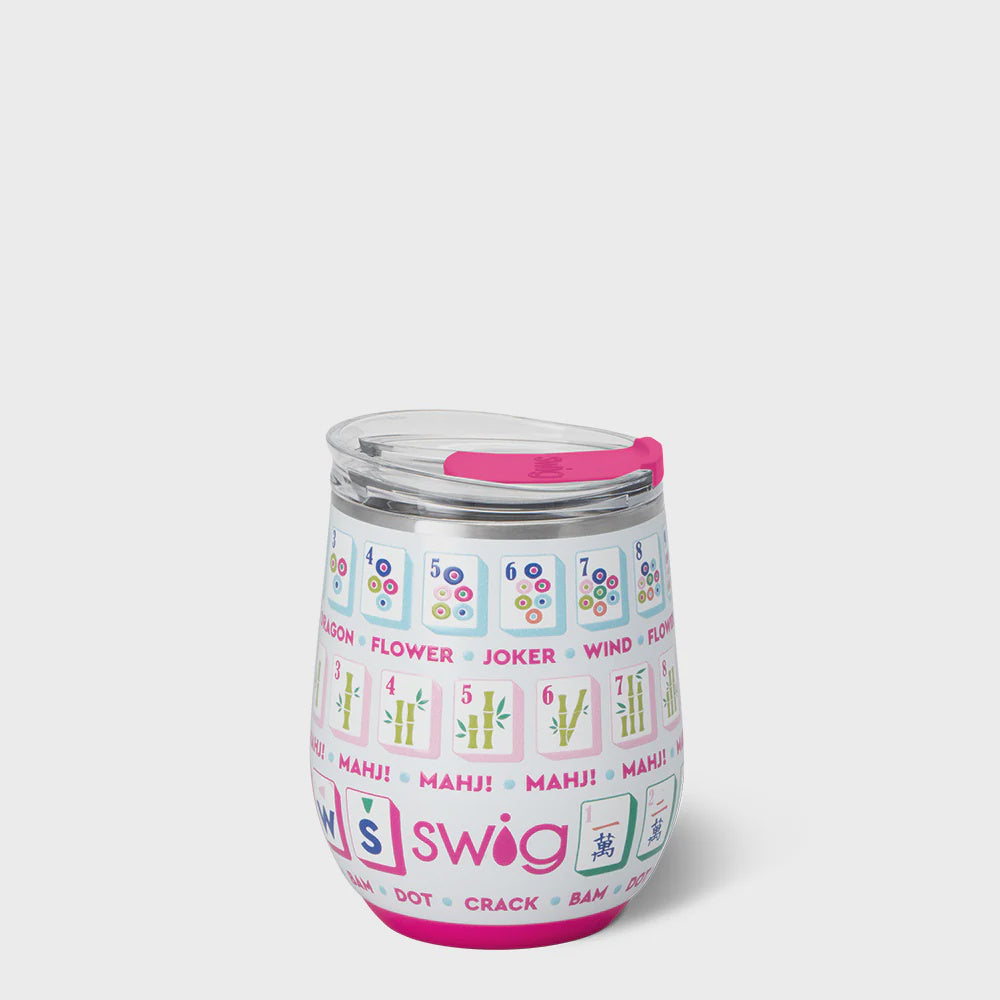 Mahjong Stemless Wine Cup 12oz