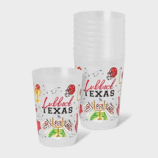 Tailgates in Lubbock Frost Flex Cup 20oz Set of 8