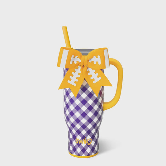 Gameday Gingham Purple & Gold Mega Mug 30oz