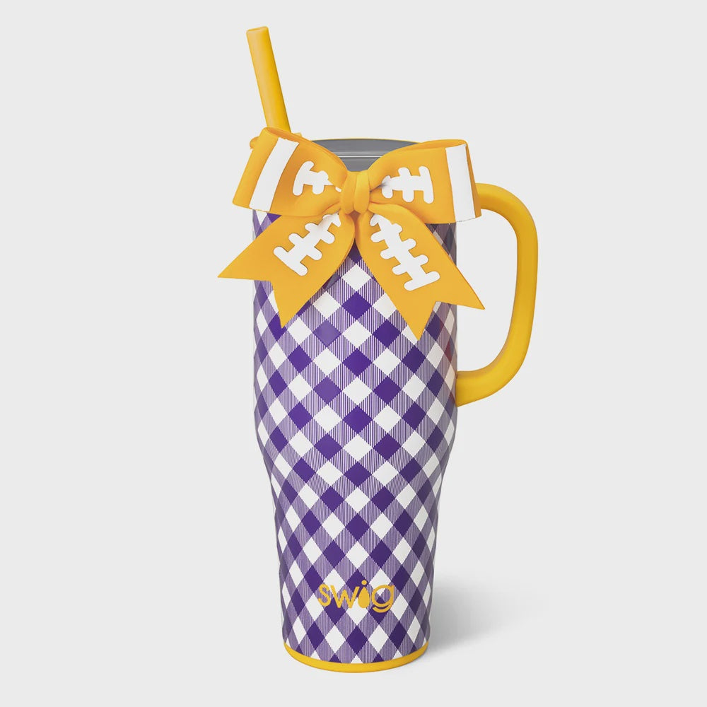 Gameday Gingham Purple & Gold Mega Mug 40oz