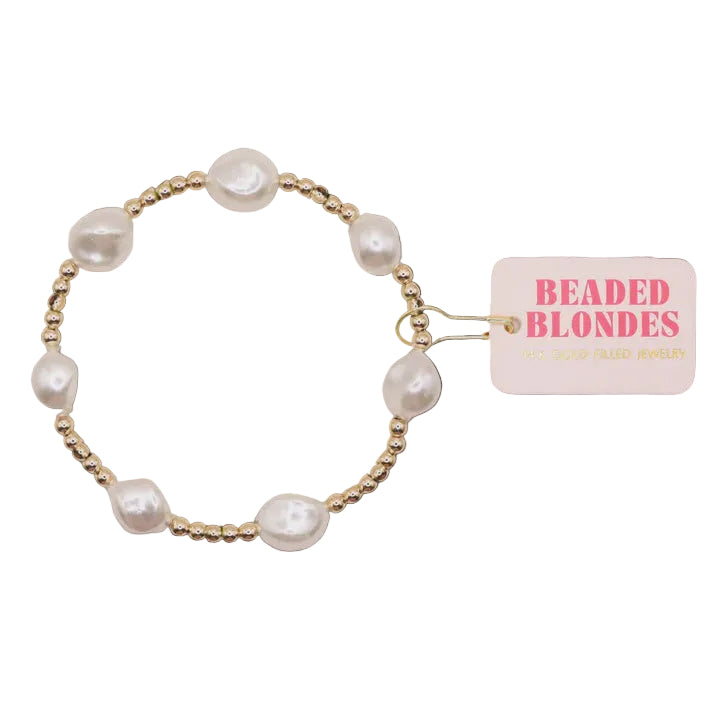 BB Sadie Pearl Bracelet Gold Standard