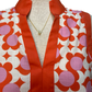 Scallop Hem Printed Top Coral