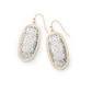 Elle Drop Earrings Gold Silver Filigree Mix