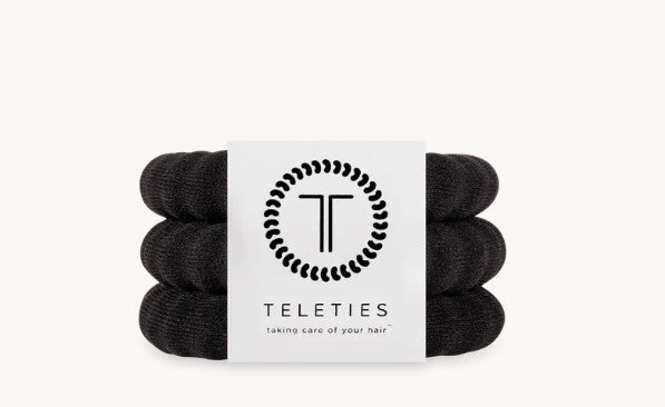 Jet Black Large Nylon Hair Ties