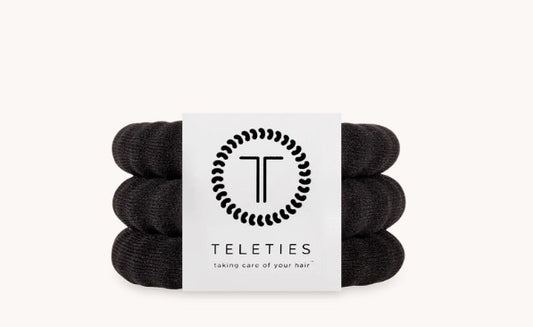 Jet Black Large Nylon Hair Ties