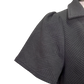 Collared Textured Dress Black