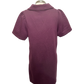 Collared Textured Dress Burgundy