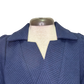 Collared Textured Dress Navy
