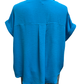 Collared Woven Top Diva Blue