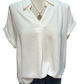 Collared Woven Top Off White