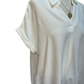 Collared Woven Top Off White