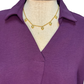 Drop Shoulder Collared Woven Top Purple