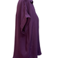 Drop Shoulder Collared Woven Top Purple