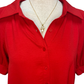 Short Sleeve Button Down Mini Dress Red