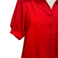Short Sleeve Button Down Mini Dress Red