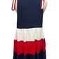 Shoulder Bow Tie Color Block Mini Dress