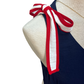 Shoulder Bow Tie Color Block Mini Dress