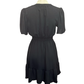 Bell Sleeve Waisted Mini Dress Black