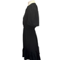 Bell Sleeve Waisted Mini Dress Black