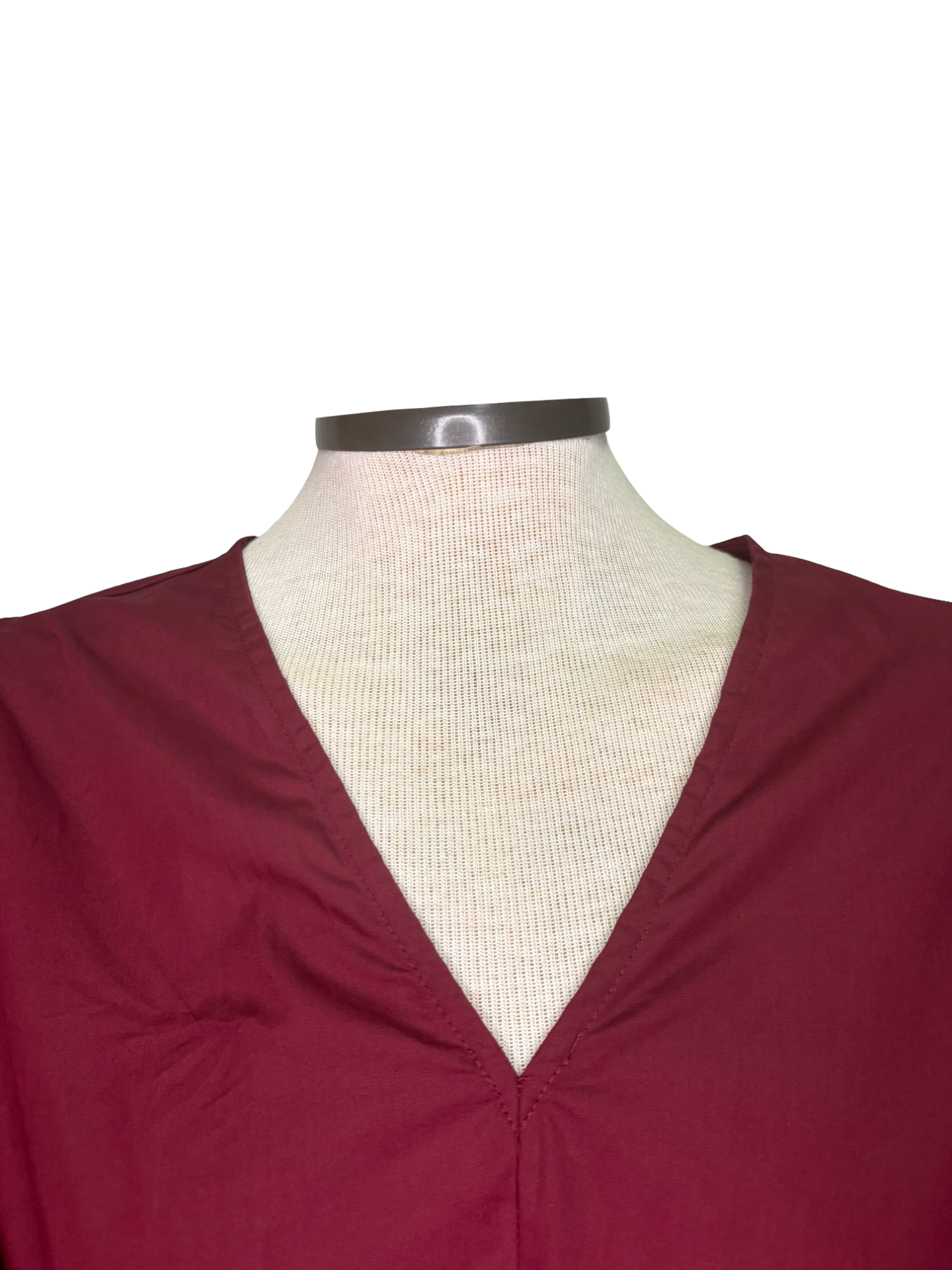 Bubble Sleeve Midi Dress Wine
