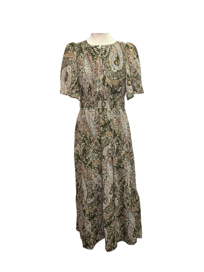 Flutter Sleeve Tiered Maxi Dress
