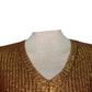 Metallic Sweater Top Rust