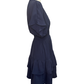 Smocked Waist Short Sleeve Mini Dress Navy