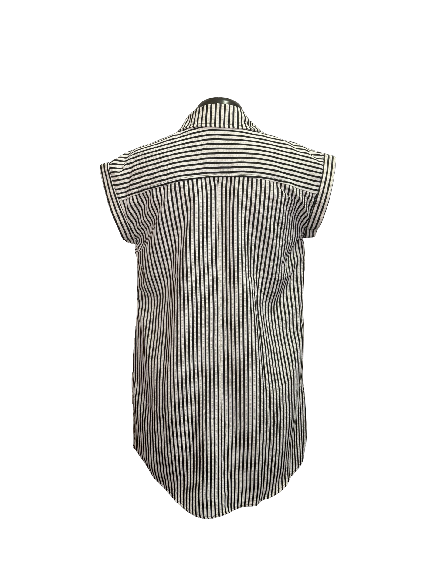 Striped Button Down Shirt Mini Dress