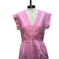 Short Sleeve Zip Up Dress Pink