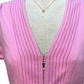 Short Sleeve Zip Up Dress Pink