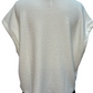 Soft Brush Fabric Round Neck Short Sleeve Top Ivory