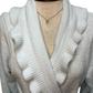 36" Ruffle Chenille Robe Light Blue