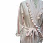36" Ruffle Chenille Robe Light Pink