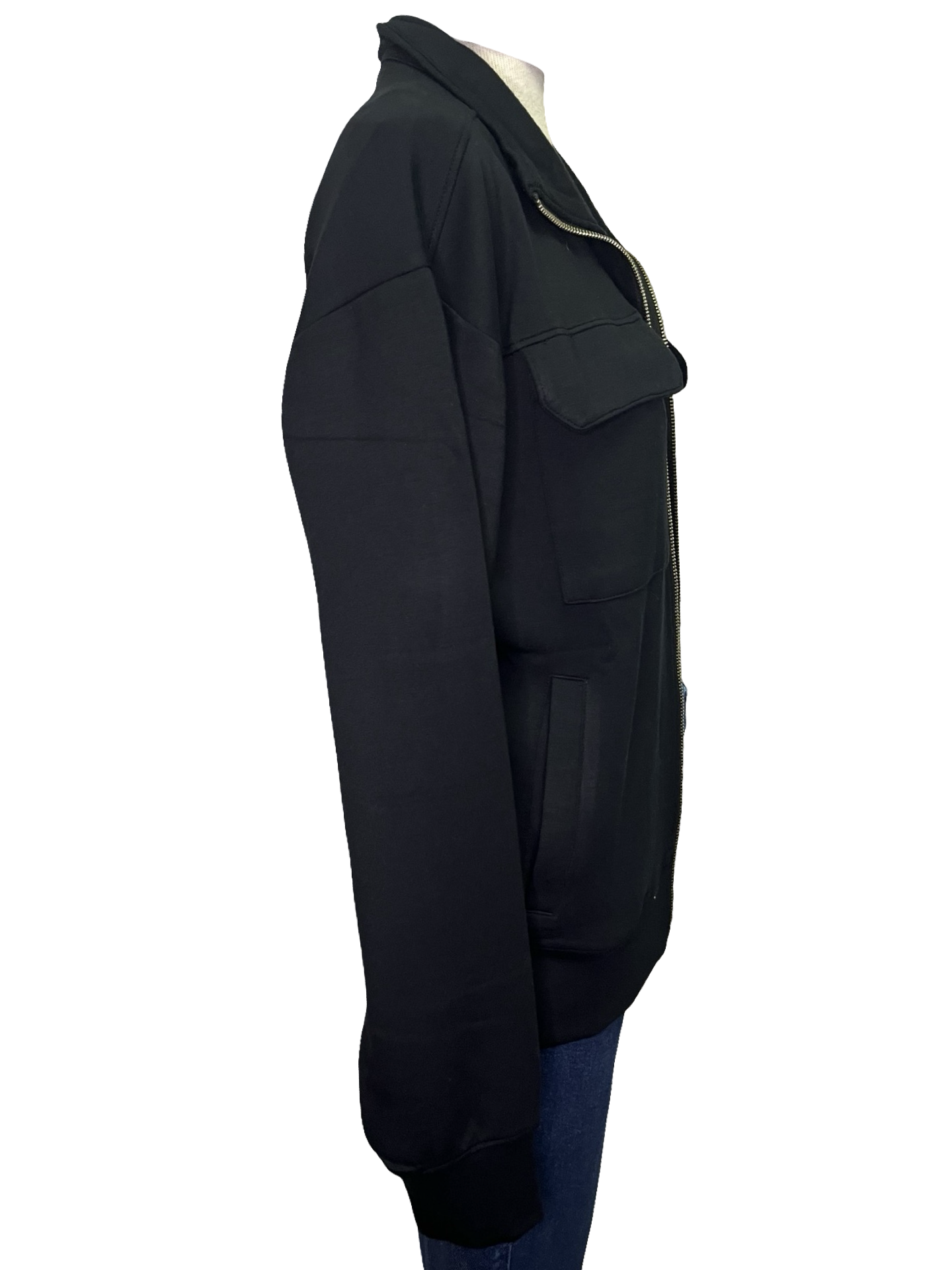 DreamTech Double Zip Bomber Jacket Black