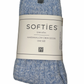 Marshmallow Crew Socks Heather Sky Blue One Size