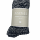 Marshmallow Crew Socks Heather Black One Size