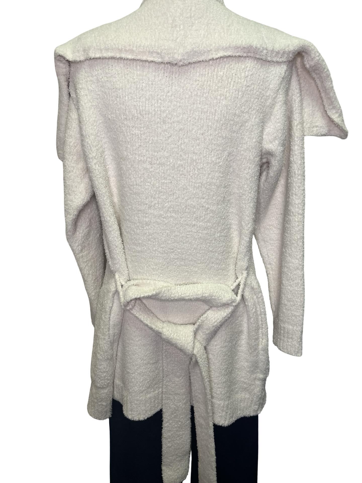 Ultra-Marshmallow Wrap Cardigan with Exaggerated Collar Almond