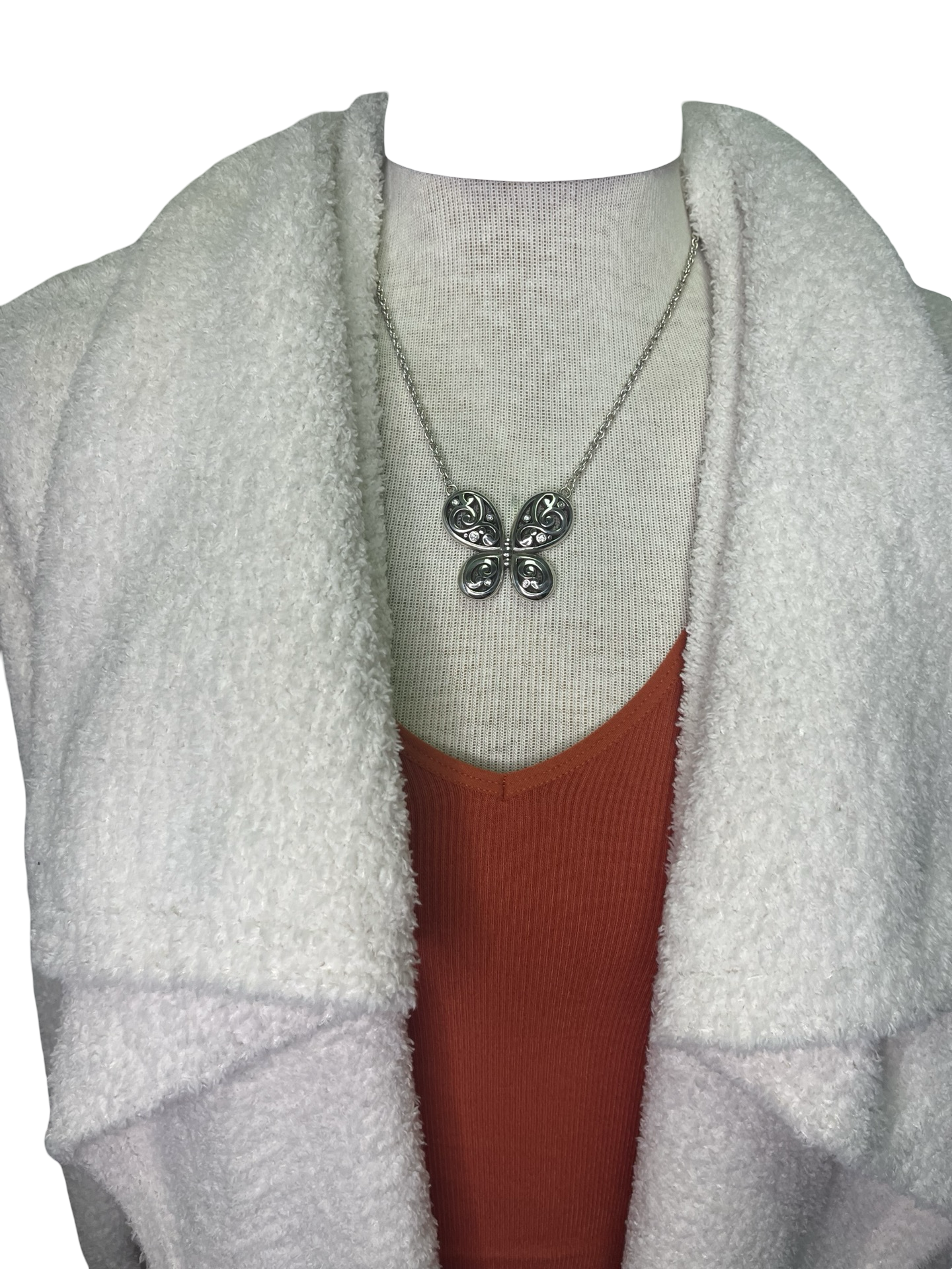 Ultra-Marshmallow Wrap Cardigan with Exaggerated Collar Almond
