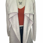 Ultra-Marshmallow Wrap Cardigan with Exaggerated Collar Almond