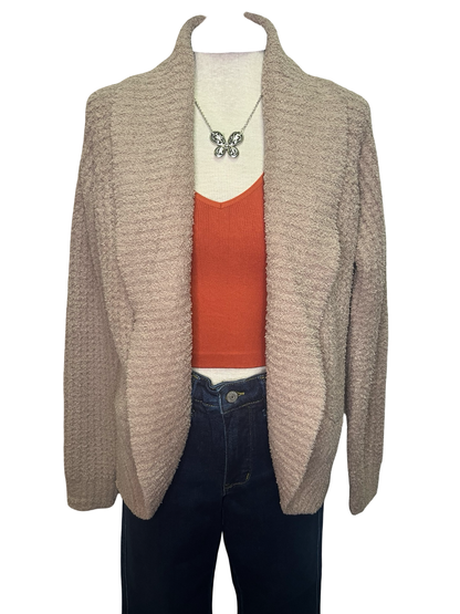 Waffle Marshmallow Cocoon Cardigan Coco