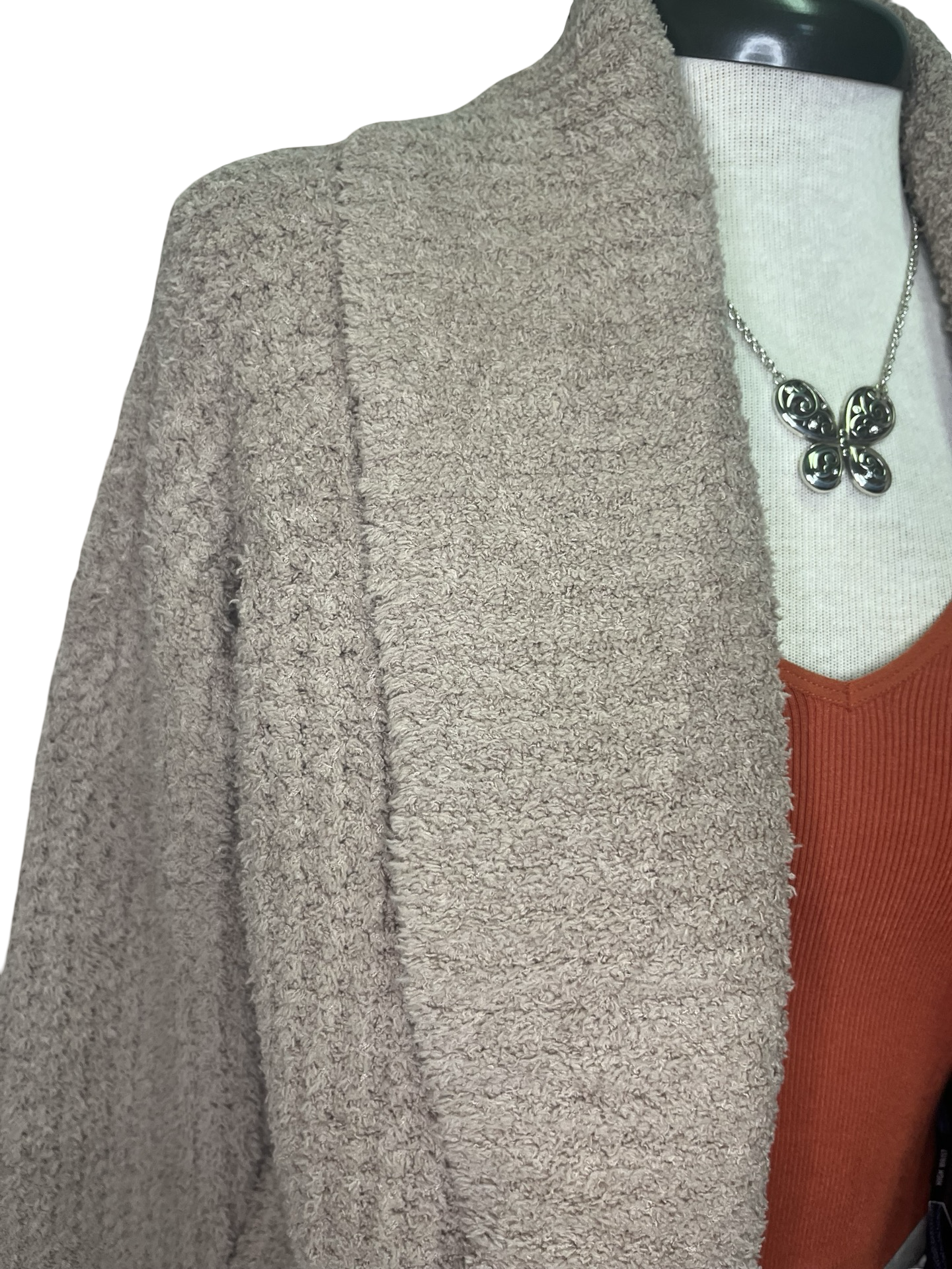 Waffle Marshmallow Cocoon Cardigan Coco