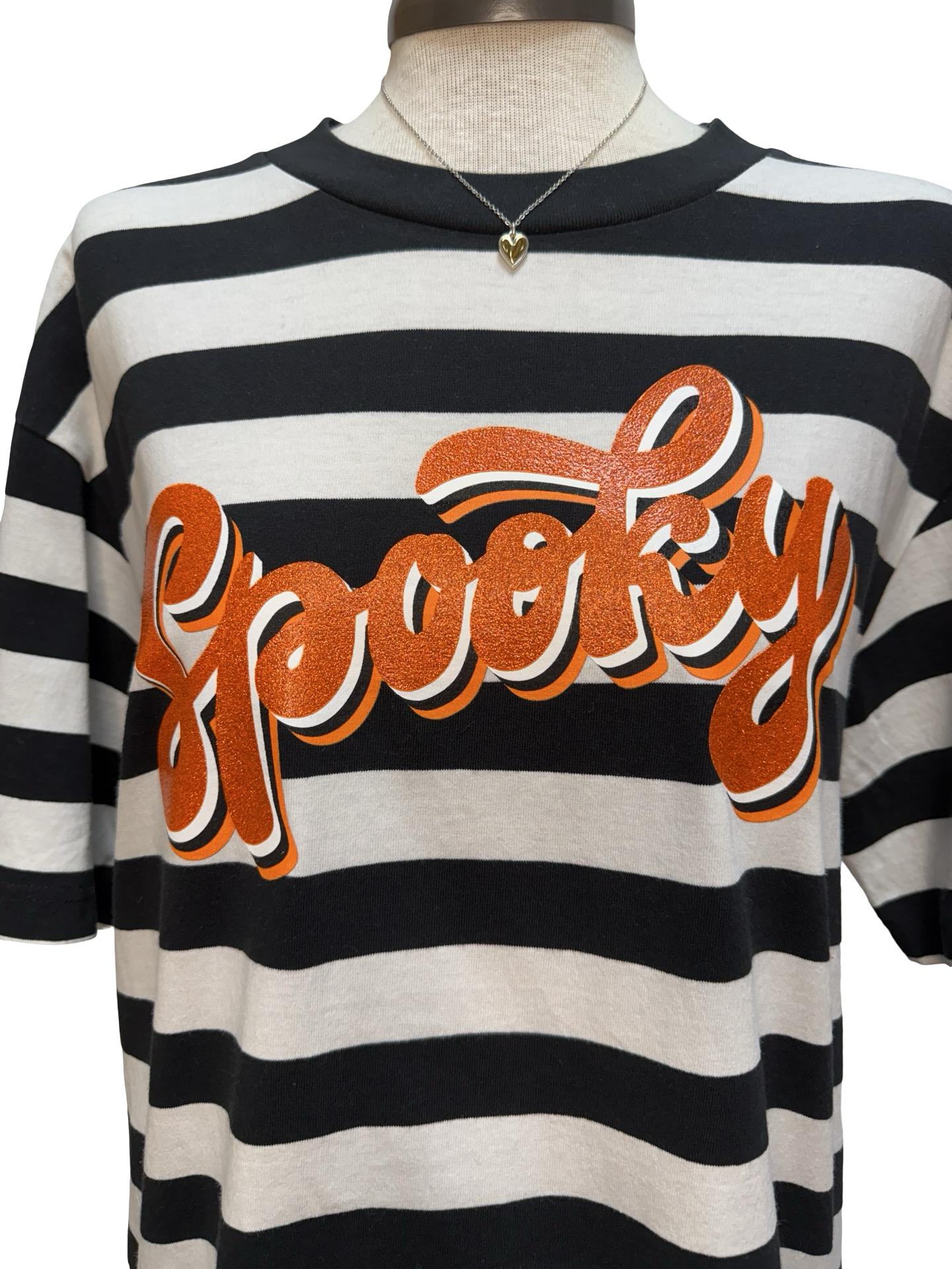 Spooky On Stripes Halloween Tee