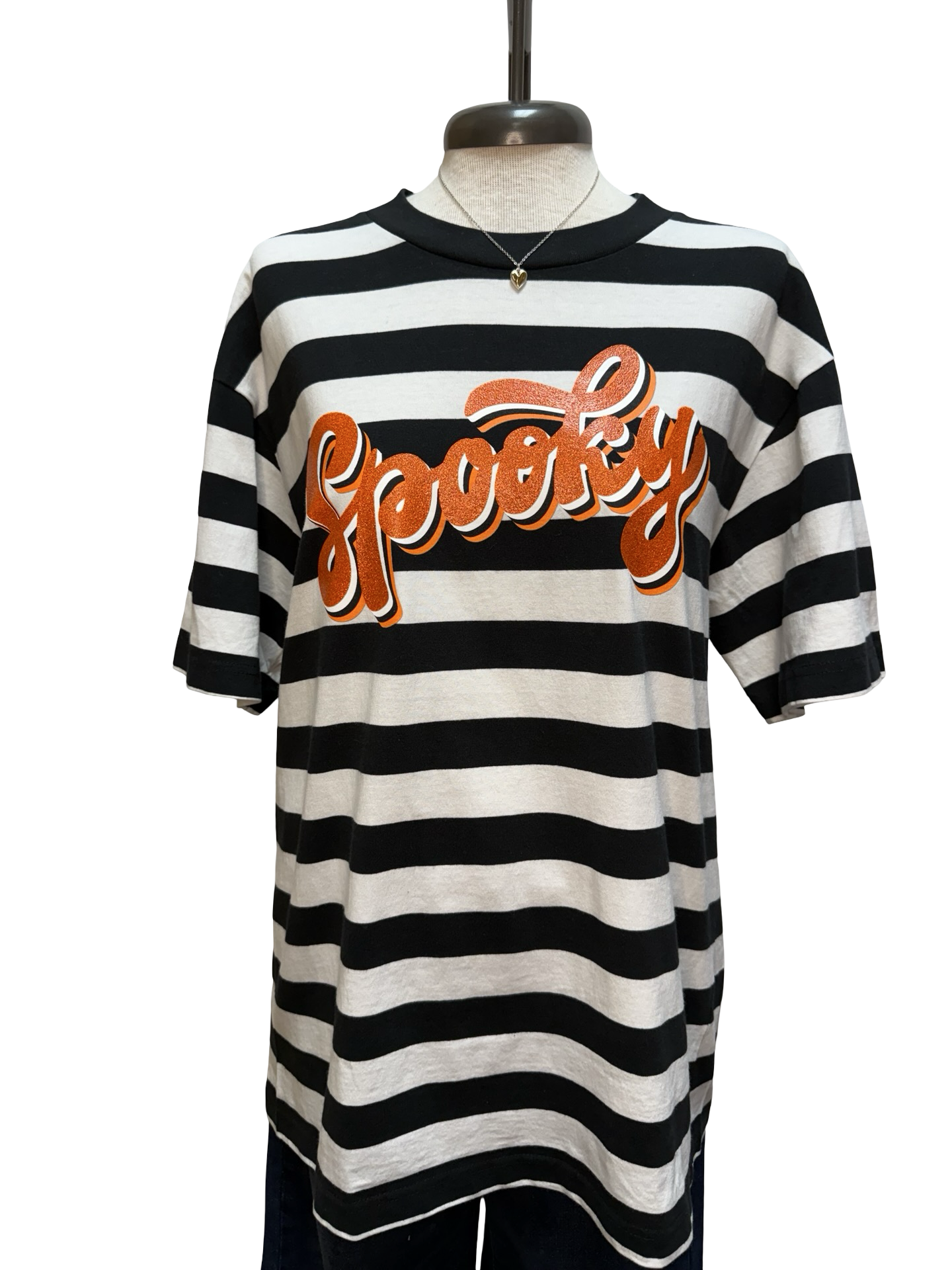 Spooky On Stripes Halloween Tee
