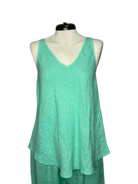 Stacy Linen Swing Cami Aqua