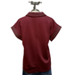 Stitch Detail Short Sleeve Top Wine